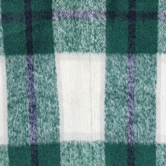 Avec Les Filles sz XS green white plaid button up long sleeve jacket shirt coat - Picture 10 of 13